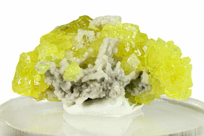 Lemon-Yellow Sulfur Crystal Cluster - Italy #293258